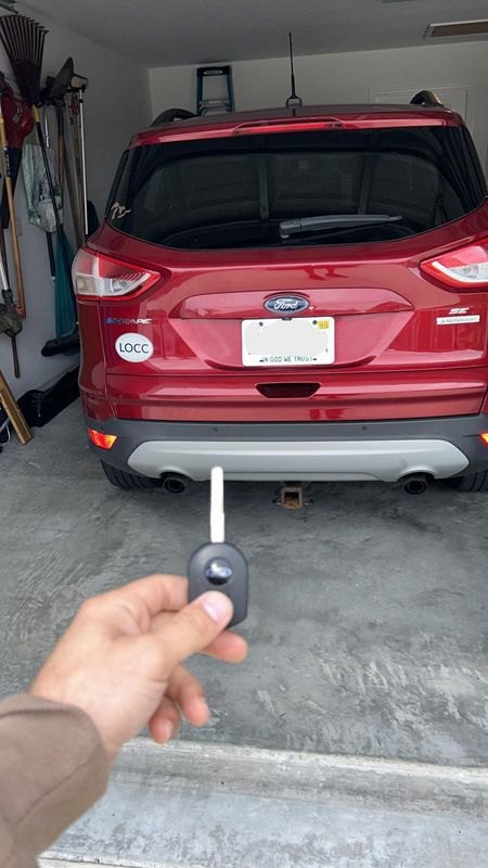 Replacement Ford key made at the vehicle